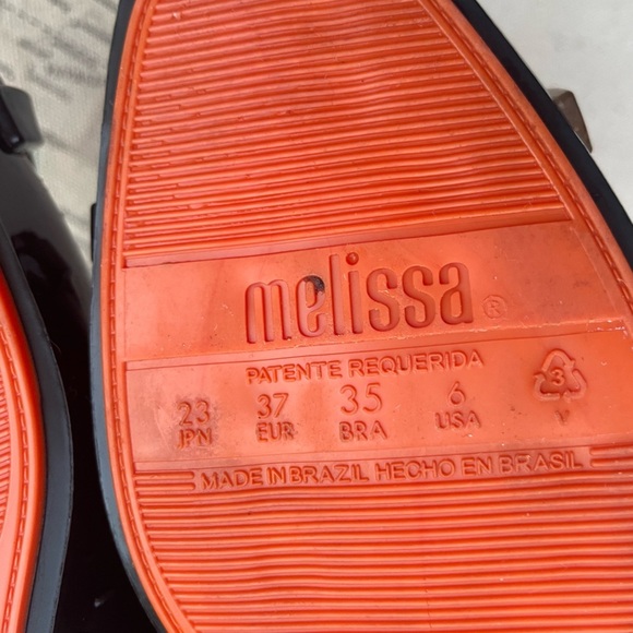 Melissa Aura Chain Black Ballet Flats Size 6 - Picture 8 of 9